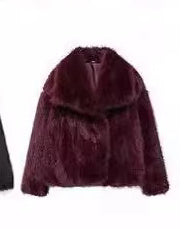 Winter Plush Coat Fashion Thicken Lapel Outwear Casual Long Sleeve Tops Women's Clothing