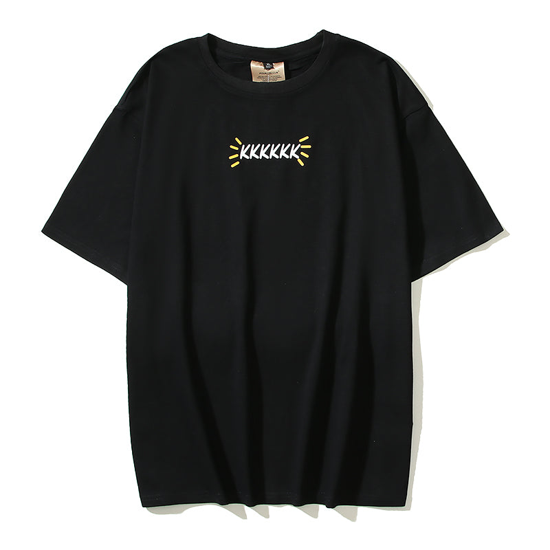 Serendipity Graphic Oversized Tee — Streetwear Smiley Print