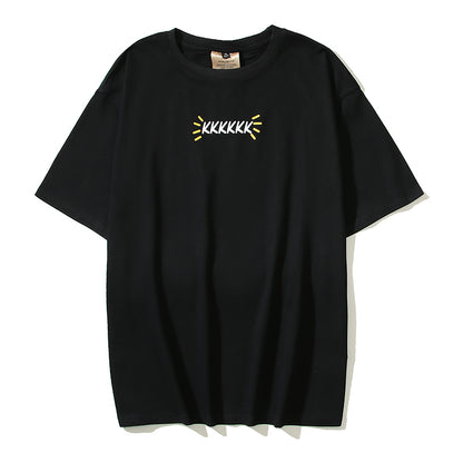 Serendipity Graphic Oversized Tee — Streetwear Smiley Print