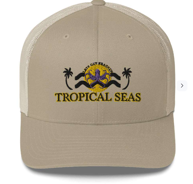 Tropical Lets Get Kraken Trucker Hat