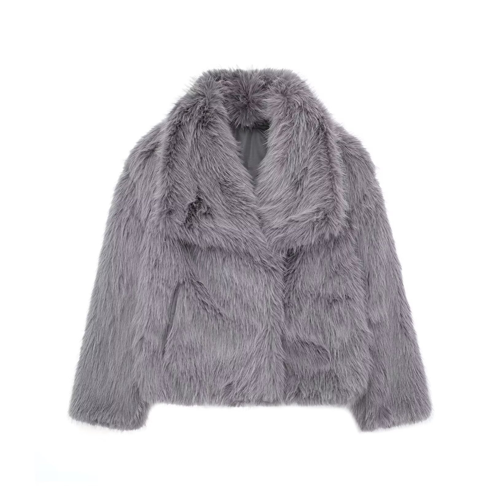 Winter Plush Coat Fashion Thicken Lapel Outwear Casual Long Sleeve Tops Women's Clothing